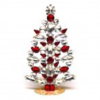 18cm Xmas Tree Decoration Navettes ~ Clear and Red*