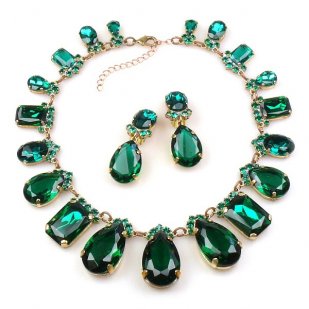 Effervescence Necklace Set ~ Emerald Green