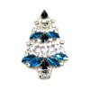 Xmas Tree Brooch #06 ~ Aqua Clear Purple 8cm*