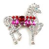 Liberty Horse Brooch ~ White with Red