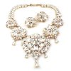 Crystal Blossom ~ Necklace Set ~ Clear Crystal