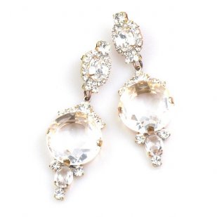 Taj Mahal Earrings Pierced ~ Clear Crystal