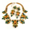 Iris Grande Necklace Set ~ Topaz Olive Emerald