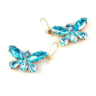Butterflies Earrings ~ Aqua*