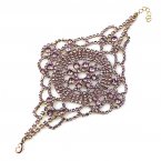 Aisha Bracelet Violet ~ Antique Gold Plated