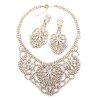 Aisha Necklace Set with Earrings Clear Crystal