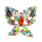Tropical Butterfly Brooch Multicolor ~ #3*