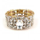 Sunnydance Clamper Bracelet ~ Clear Crystal