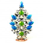 2024 Huge Xmas Tree Decoration 21cm ~ Extra Lime Blue Clear*