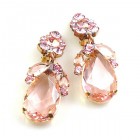 Fountain Clips-on Earrings ~ Pink