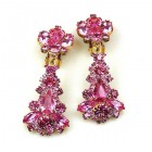 Pearl Beach Earrings Clips ~ Pink