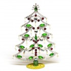 18cm Xmas Tree with Dangling Rondelles ~ Clear Green Red*