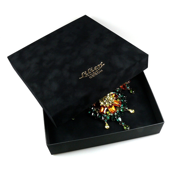Luxury Gift Box for Set, 23cm x 23cm ~ Black Velvet : LILIEN CZECH