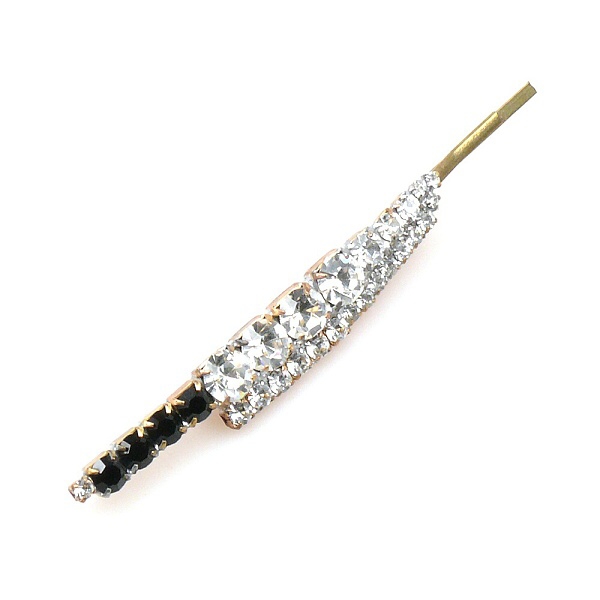 Knife Rhinestone Hairpin LILIEN CZECH, authentic Czech rhinestone jewelry
