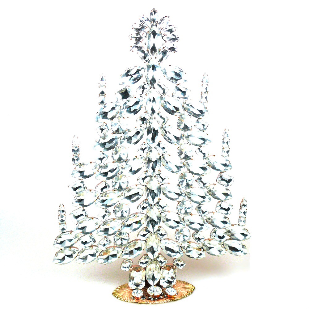 31 cm XXL Xmas Tree Table Decoration Clear Crystal* LILIEN CZECH