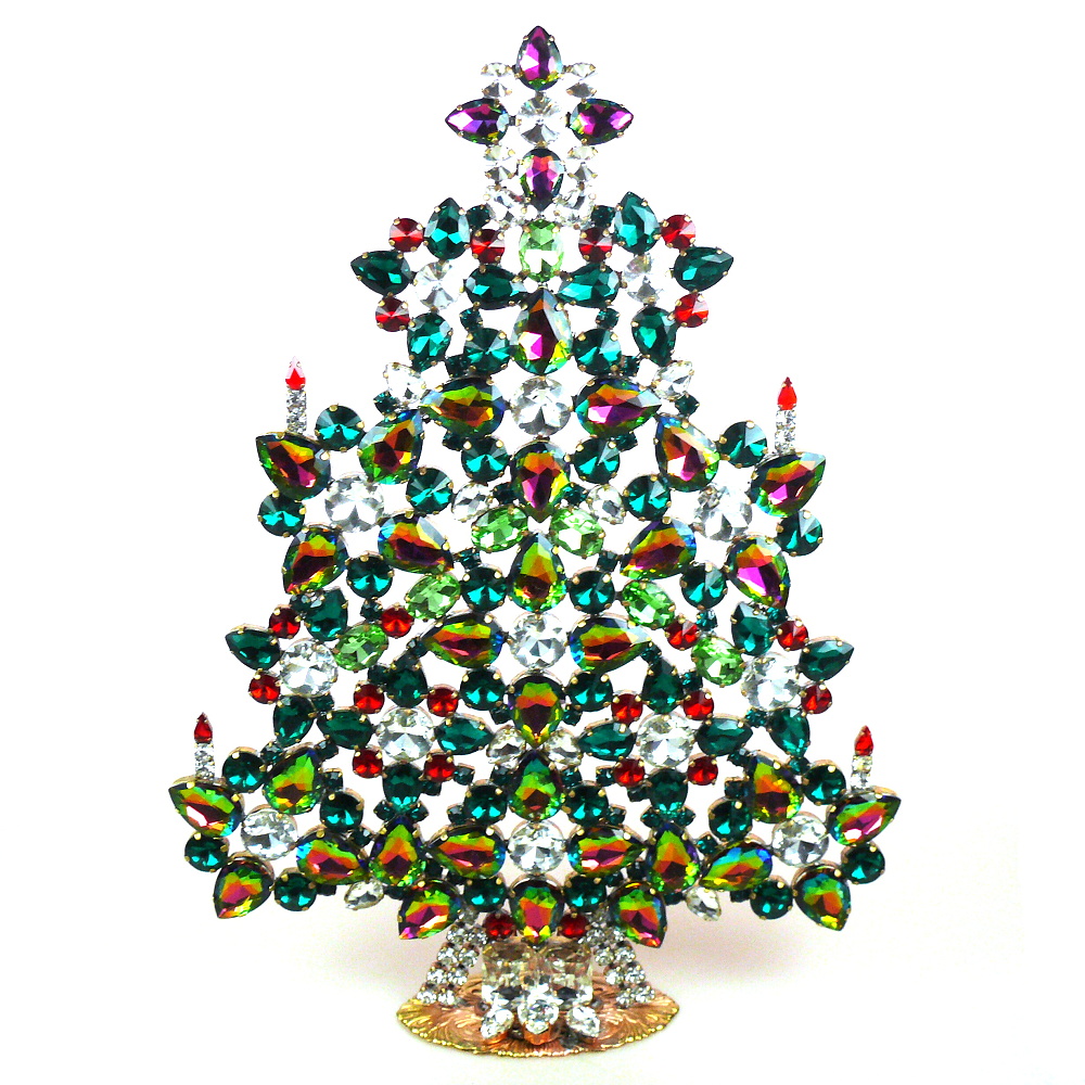 32 cm XXL Xmas Tree Decoration Teardrops Vitrail Green* LILIEN