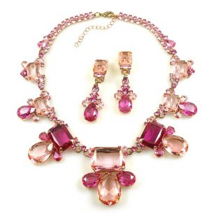 Jelly Belly Necklace Set ~ Pink Fuchsia : LILIEN CZECH, authentic Czech ...