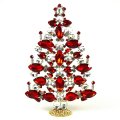 2021 Xmas Tree Decoration 21cm Navettes ~ Red Clear