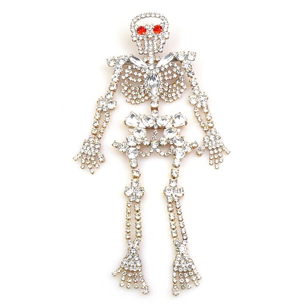 Skeleton Brooch* : LILIEN CZECH, authentic Czech rhinestone jewelry