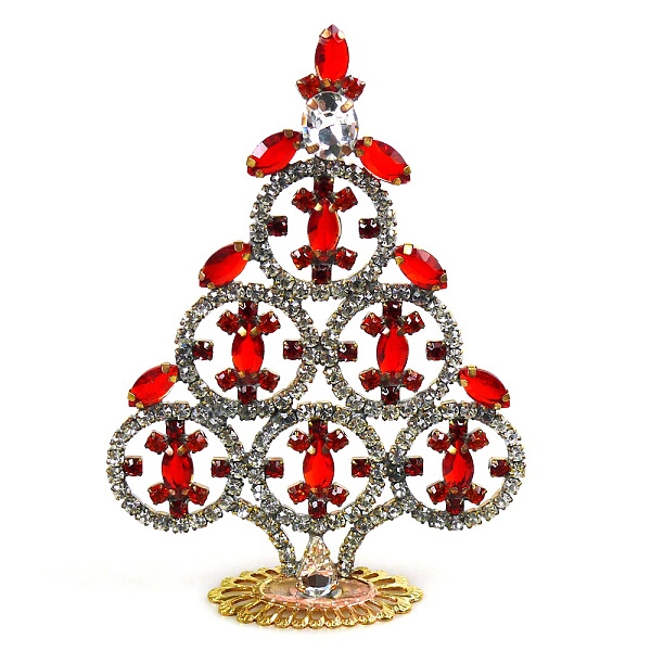 Xmas Tree Decoration Rings and Navettes ~ Clear Red : LILIEN CZECH ...